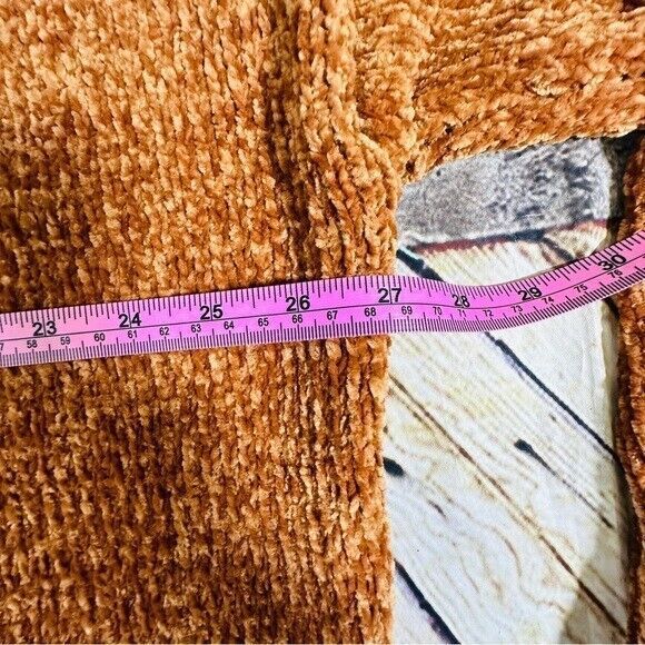 Charlotte Russe Sweater Womens Large Orange Rust Long Sleeve w/Pockets NWT - Picture 5 of 10